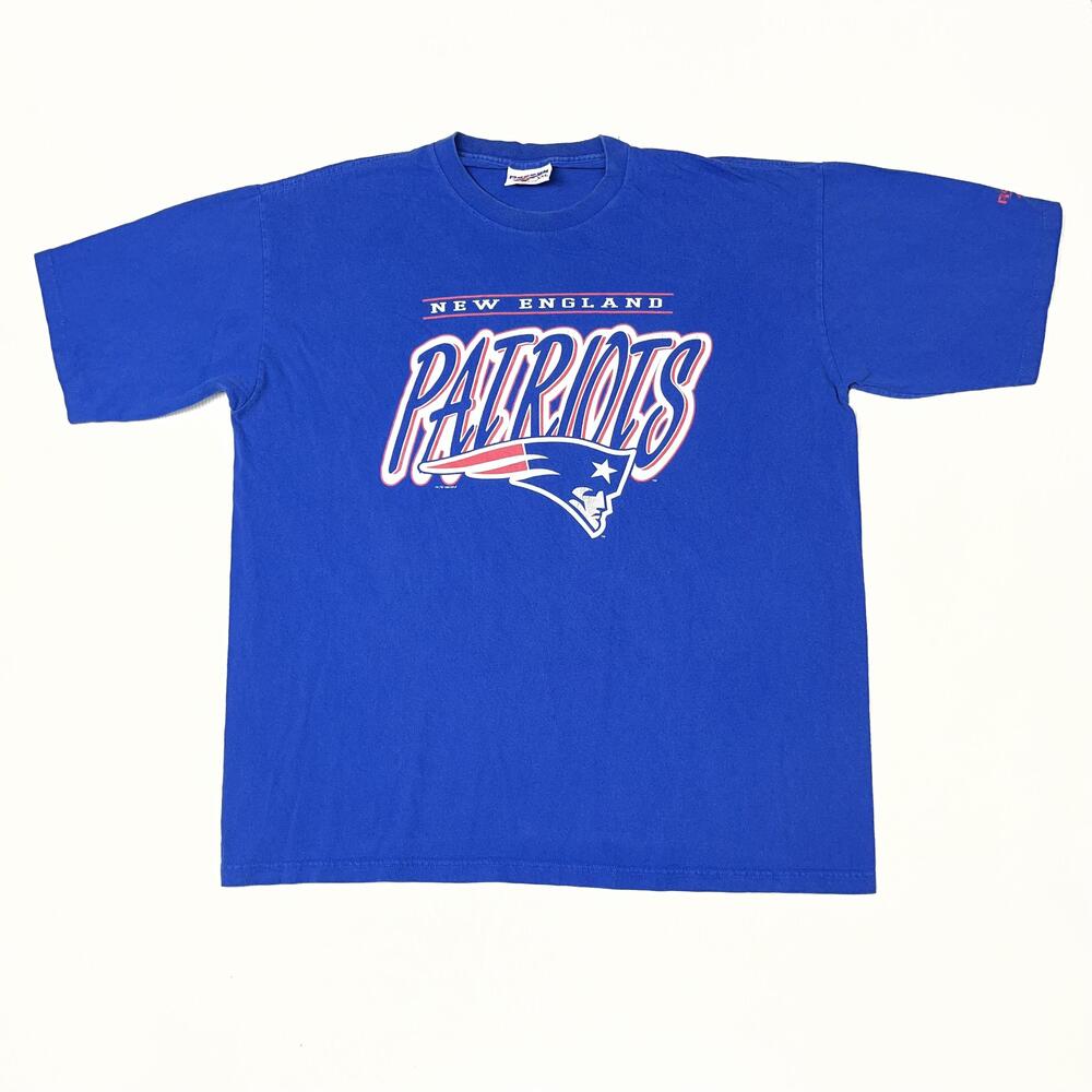 Vintage 90s New England Patriots Shirt Mens 2XL Blue NFL Football Reebok Tee